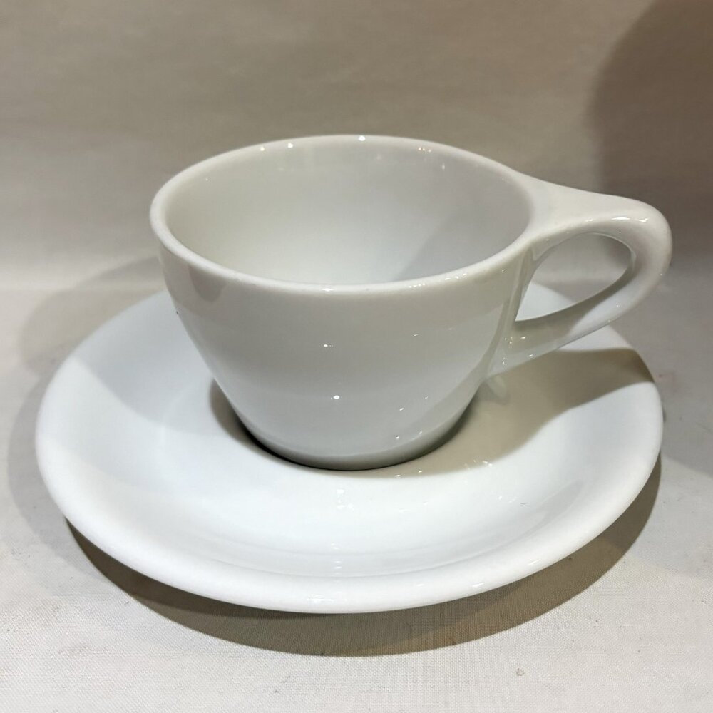 NOTNEUTRAL LINO 8 oz White Coffee Mug Teacup & Saucer SET